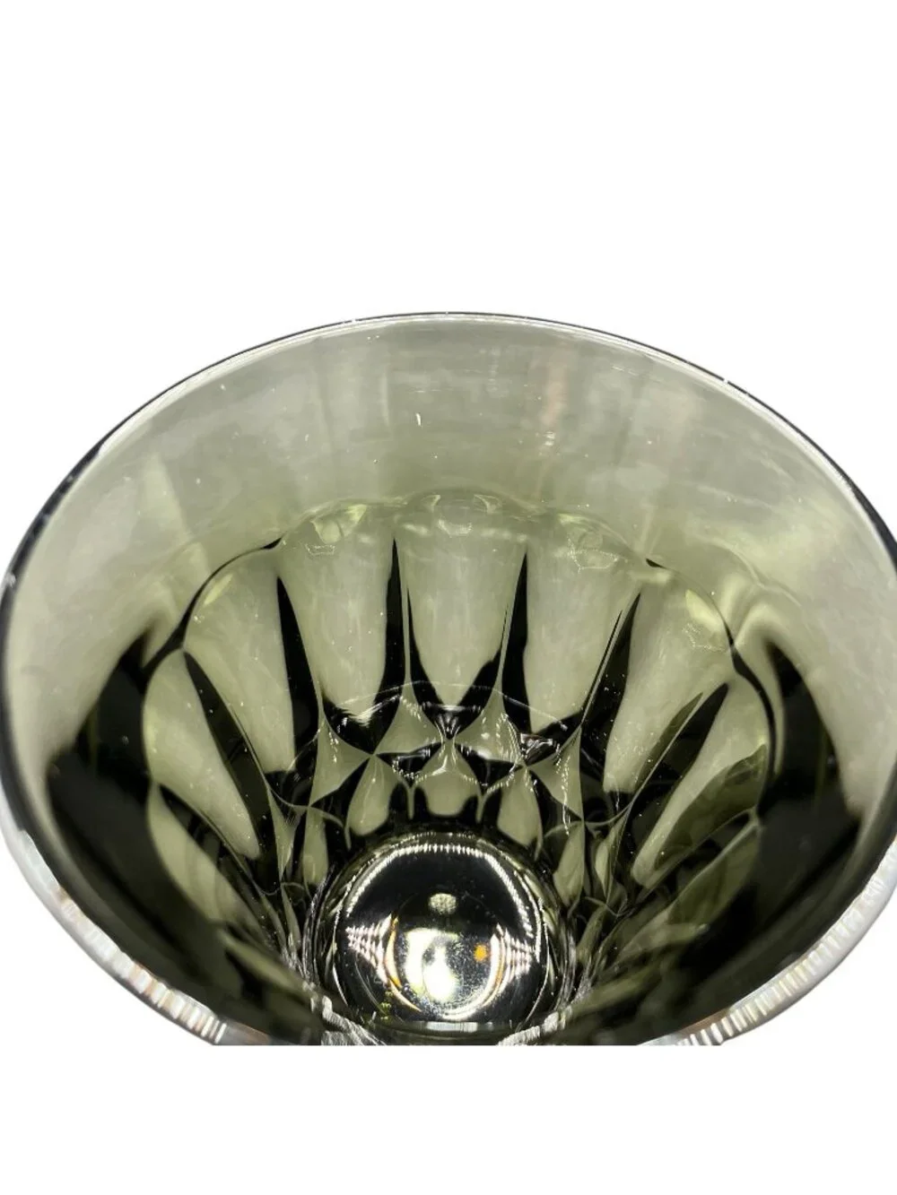 Vintage Noritake Perspective Smoky Olive Green Glass Tumblers Set of 2